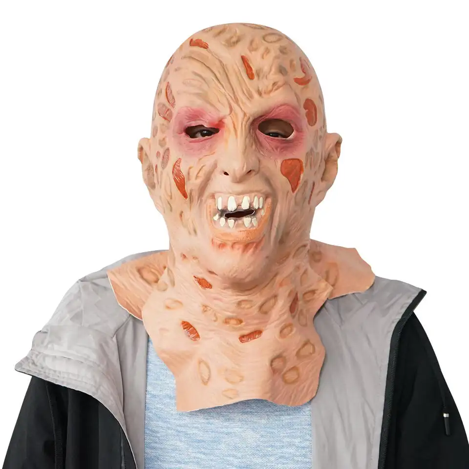 Nicro Horror Máscara de cabeza completa realista Accesorios de cosplay Máscara de látex de Halloween Máscara facial de silicona realista