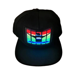 Hip Hop Party Favor <strong>EL</strong> Hat USB Rechargeable Sound Activated <strong>Cap</strong> LED Equalizer Light Hat - Product Image 1