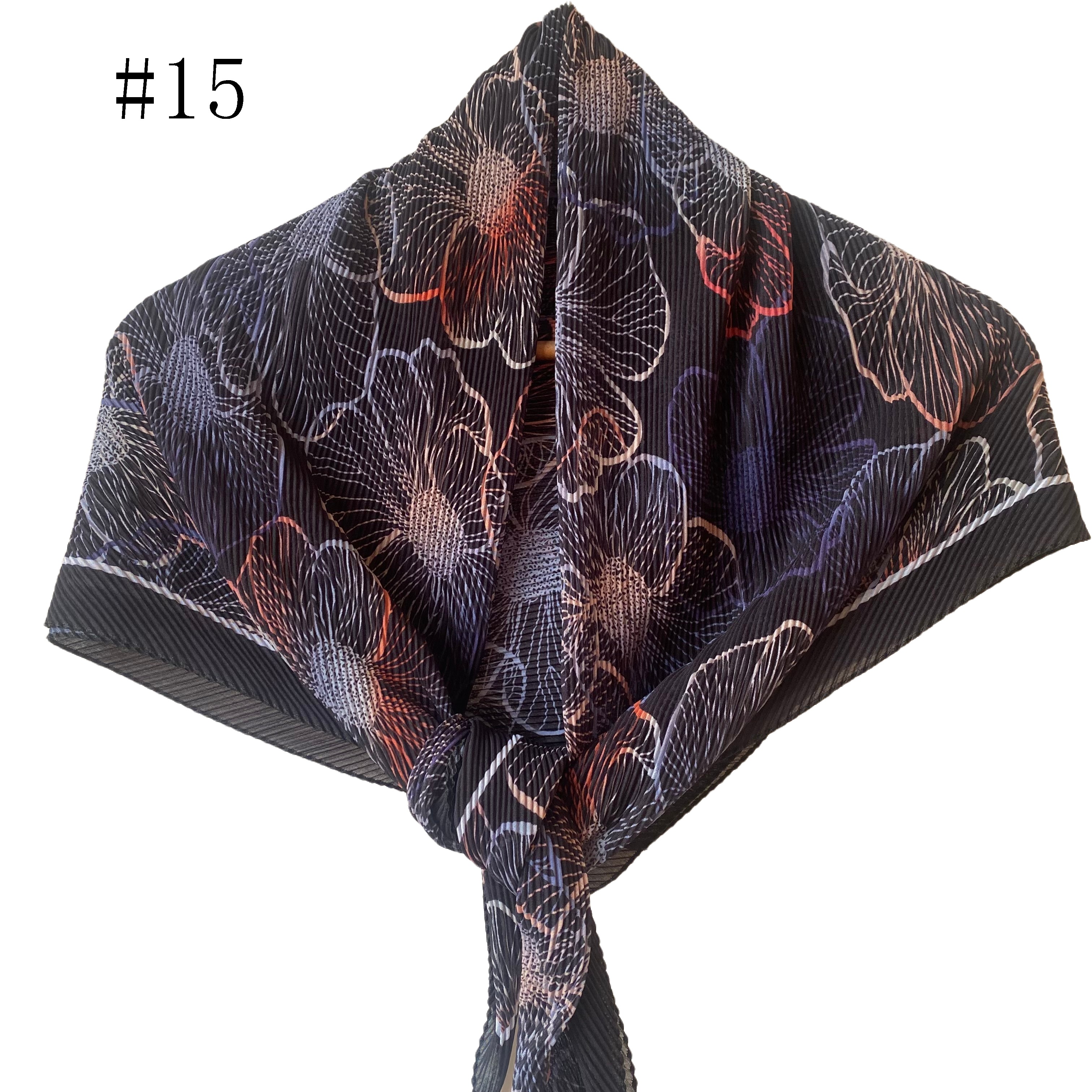 Foulard carré ombré en coton -#15