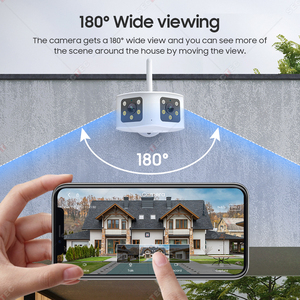 Sistema De Monitoreo De alta calidad para exteriores, 4MP CCTV De cámara IP De red, Sistema De seguridad inteligente, lente Dual, cámara panorámica De 4MP