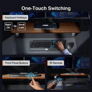TESmart <strong>2</strong> Port Dual Monitor <strong>KVM</strong> <strong>Switch</strong> Kit HDMI DP 4K60Hz with EDID Emulation for <strong>2</strong> PCs &amp; <strong>2</strong> Monitors <strong>KVM</strong> Switcher