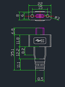 <strong>0</strong>.3meter 5Gbps <strong>USB</strong> <strong>3</strong>.<strong>0</strong> <strong>Type</strong> a Male to USB3.<strong>0</strong> C Cable with Screw Lock for Industry Camera