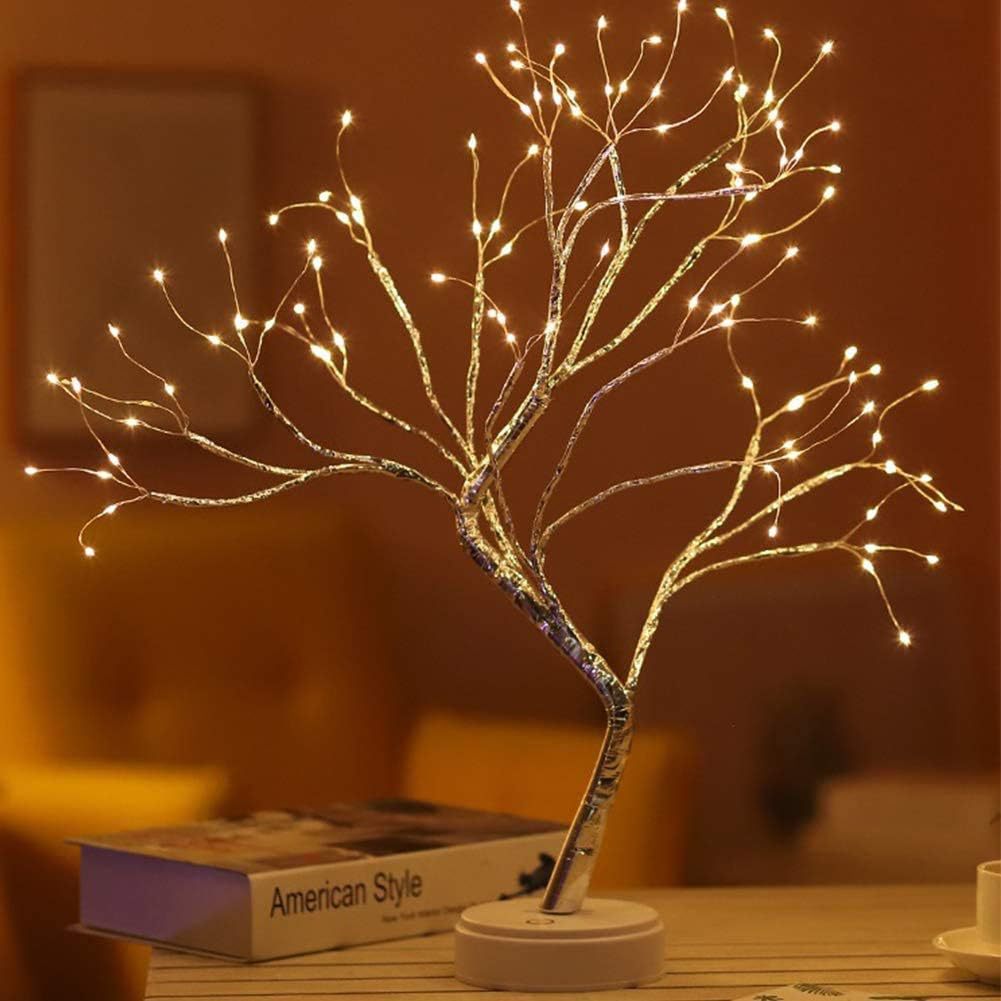 108l tree lamp (silver branch warm light)