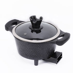多機能無煙電気フライパン電気ラウンドポット家庭用電気ミニ炊飯器 - Product Image 2
