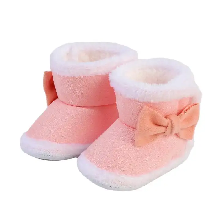 Pre-walker recién nacido arco suave suela antideslizante niño cálido tobillo infantil botas de nieve para bebé ropa de invierno