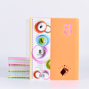 Оптовая продажа, специальная цена, A4, большой размер, разноцветные, подходящие по цвету профессиональные французские линии, внутренние страницы, спиральный блокнот - Product Image 1