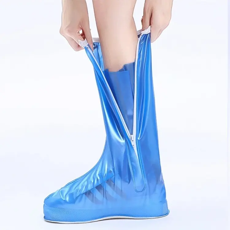 Cubiertas antideslizantes de PVC reutilizables, coloridas y personalizadas, elásticas, a prueba de polvo, para Botas de lluvia, protector de zapatos impermeable