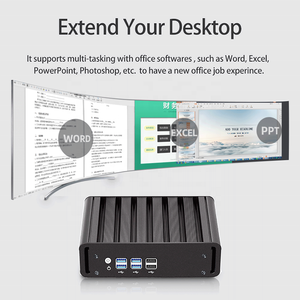 コアI3 I5 I7 4005U 5005U 5300U 550000UパーソナルオフィスデスクトップHTPC Fanless Linux UbuntuミニPC頑丈産業用コンピュータ - Product Image 4