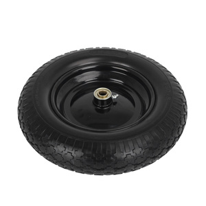 Pu1413 14.5 "3.50-8 xe cút kít PU bọt phẳng-Miễn phí rắn lốp và bánh xe với 5/8" Trục lỗ khoan - Product Image 3