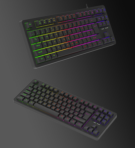 Factory OEM cablato tastiera personalizzata con 87 tasti cablata tastiera a retroilluminazione a LED compatta con retroilluminazione arcobaleno tastiera per Laptop Desktop - Product Image 6