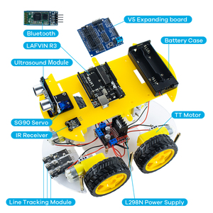 Kit multifunzione per auto Robot 4WD modulo ad ultrasuoni Kit di montaggio per auto Robot per arduino