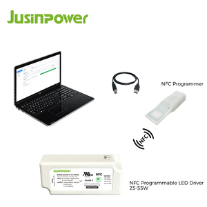 Programación NFC ajustable de potencia de 25W 37W 55W 0-10V 1% Controlador LED de atenuación profunda