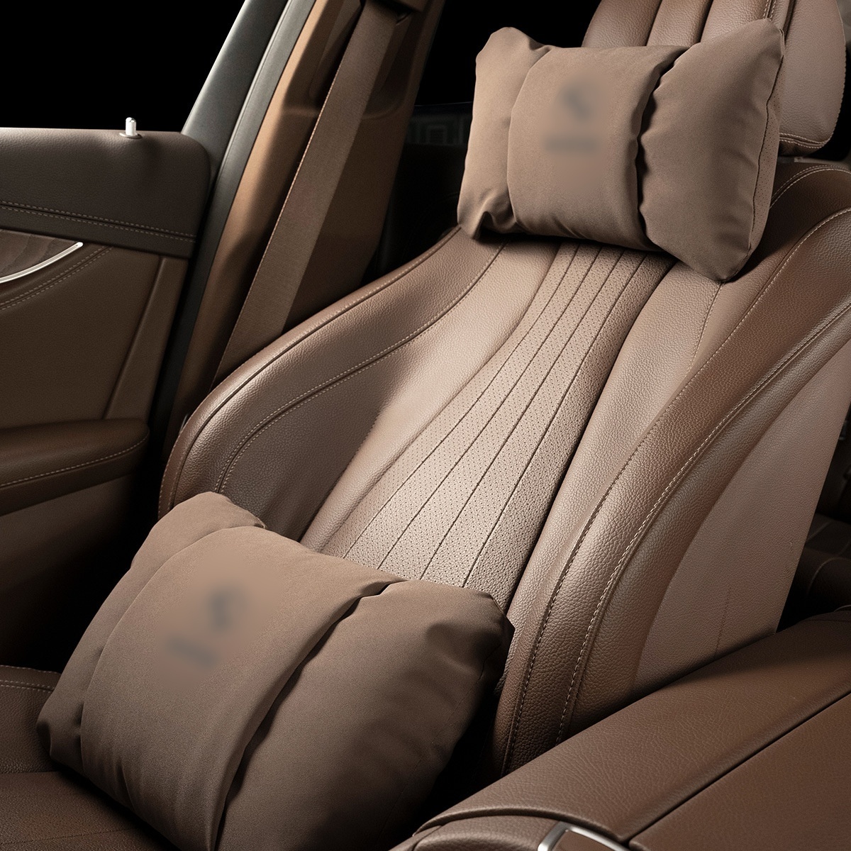 Chestnut Brown - 1 head restraint & 1 lumbar support