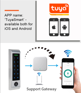 Tuya Smart Lock tastiera Bluetooth impermeabile IP66 RFID controllo accessi senza chiave digitale sistema di serratura porta - Product Image 5