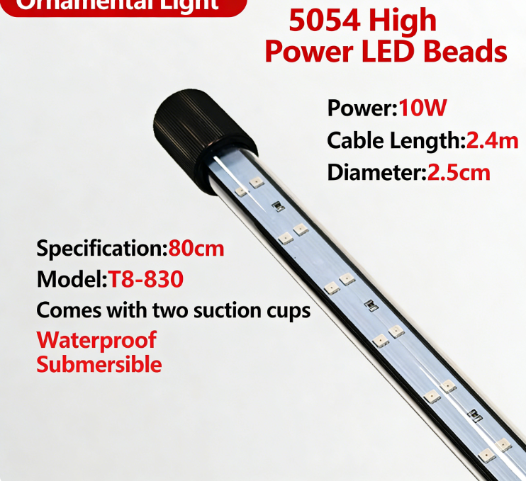 Lumière colorée LED double rangée 80 cm
