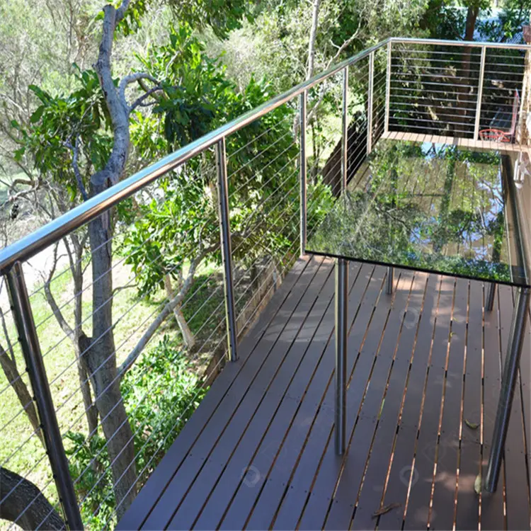 Rampe d'escalier en fil d'acier inoxydable de haute qualité Prima utilisée pour Villa et balcon