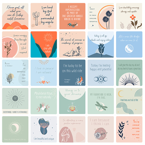 39 Inspirational Motivational Positive Actions Mindfulnes Affirmation Cards for Woman Custom Color Accepted Paper Customized OEM