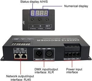 DC5-24V PWM-Steuersignal 24 Kanäle Digital DMX512 LED Decoder für DMX RGB Beleuchtung - Product Image 5