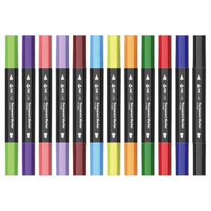 BEIFA PY270600 çift İpucu ince ucu keski ucu alkol bazlı canlı renk fabrika fiyat özelleştirilebilir toptan resim kalemi kalemler - Product Image 1