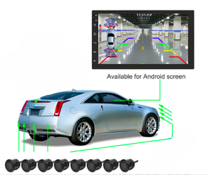 Car Blind Detection System 8 radar Detect <strong>LCD</strong> Monitor Mount Windscreen OBD Android Parking <strong>Sensor</strong> - Product Image 3