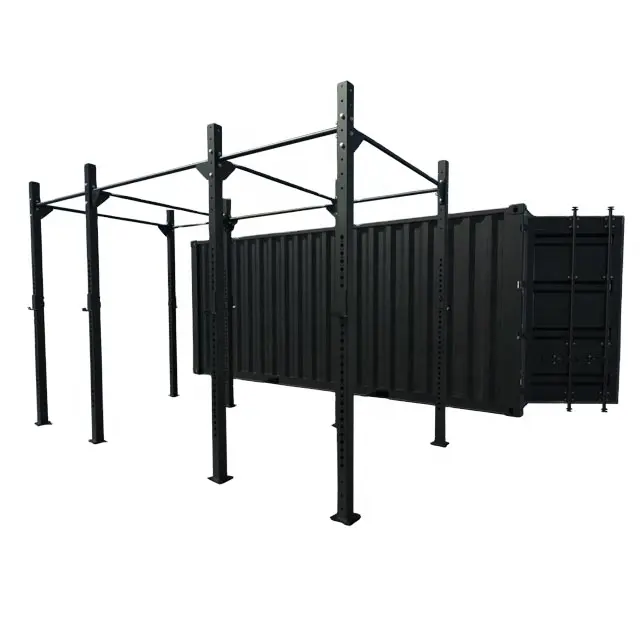Fitness Commerciële Gym Power Rack Fitness Container Rig Outdoor Gym In Opslagcontainer Voor 8 Station