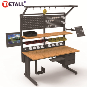 Detall-Industrial Steel <strong>Workbench</strong> Work Table Workshop Workstation Tool <strong>Workbench</strong> With Drawers