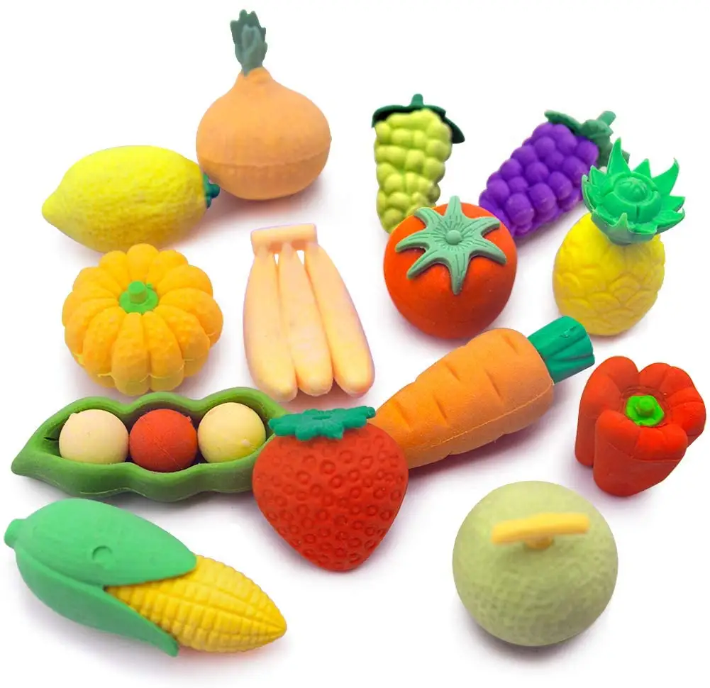 Novo come diferentes tipos bonito mini apagador de vegetais para crianças