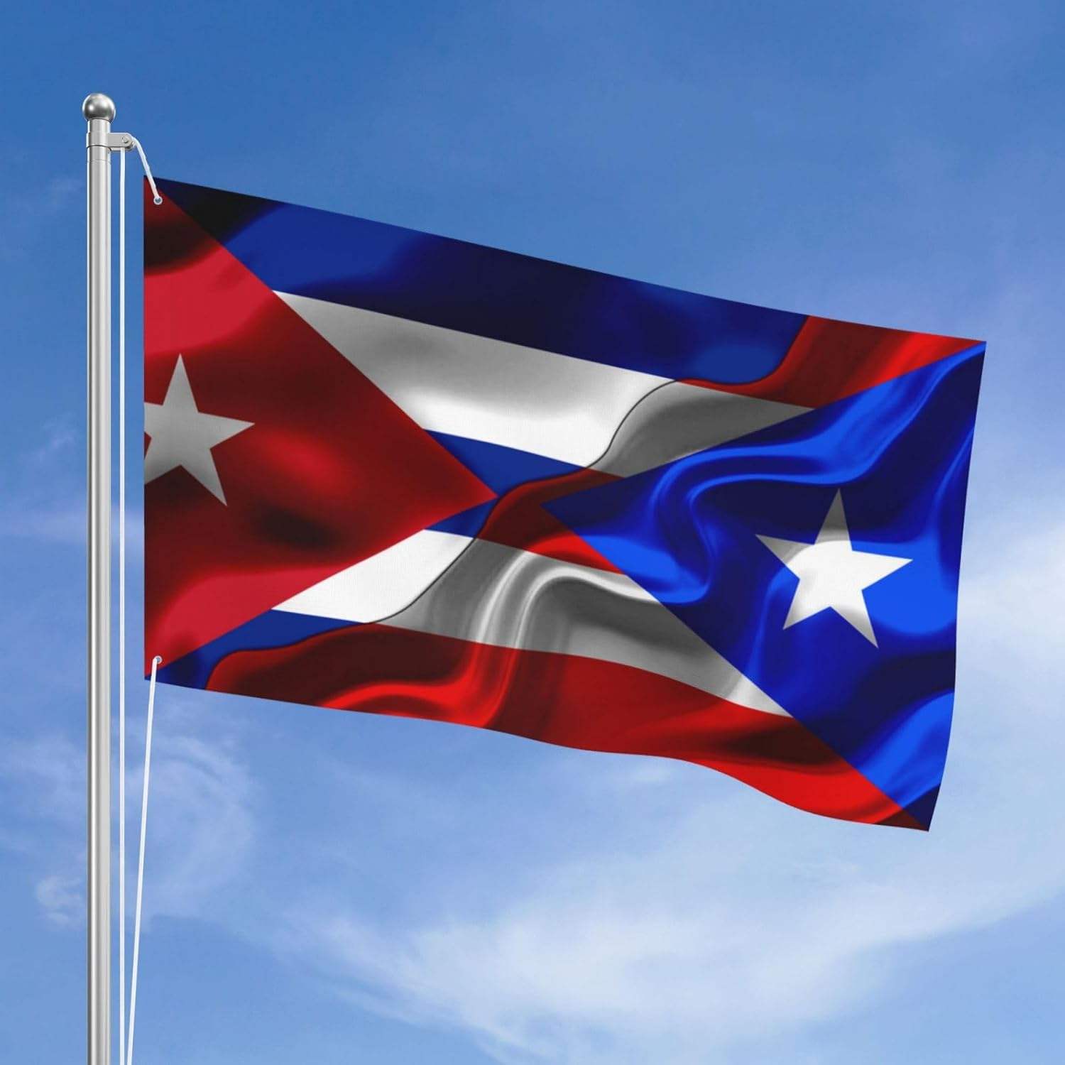 Cuba drapeau cubain et Porto Rico drapeau portoricain