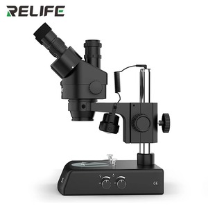 RELIFE RL-Microscopio estéreo trinocular HD con 2 fuentes de luz ajustables hacia arriba y hacia abajo - Product Image 4