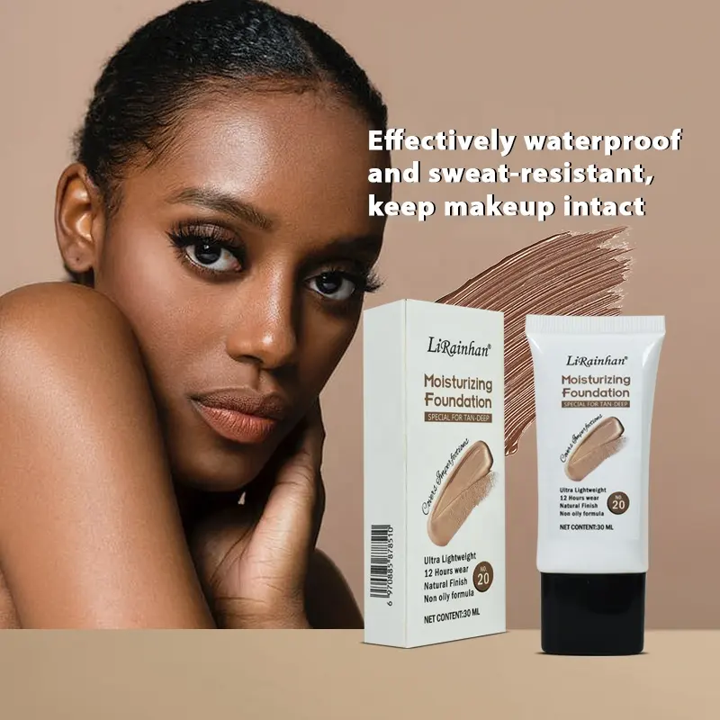 Hidratante Amostra grátis Vegan Cobertura Completa Fundação Corretivo Private Label Maquiagem Fundação Para Maquiagem Para A Pele Negra