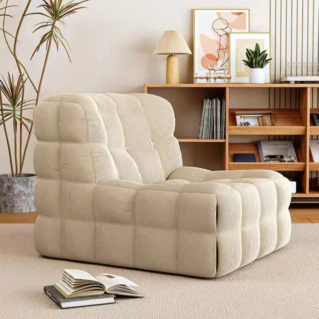 Moderne nordische Luxus-Design-Bodenstuhl Schlafzimmer Einzelzimmer Sofa Lounge Sofa-Bett Filmsessel Couchsofa-Sessel für Wohnzimmer