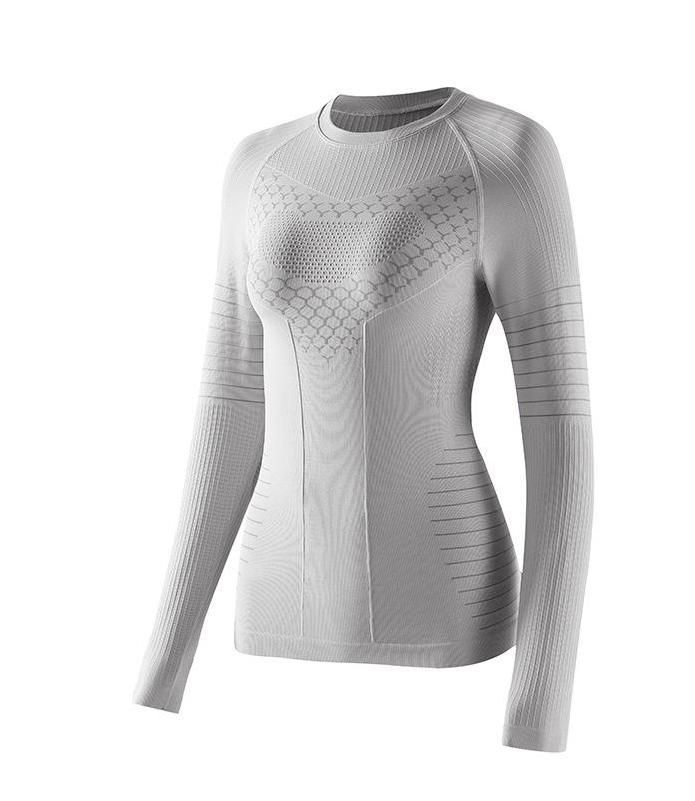 1-Top gris blanco Mujer