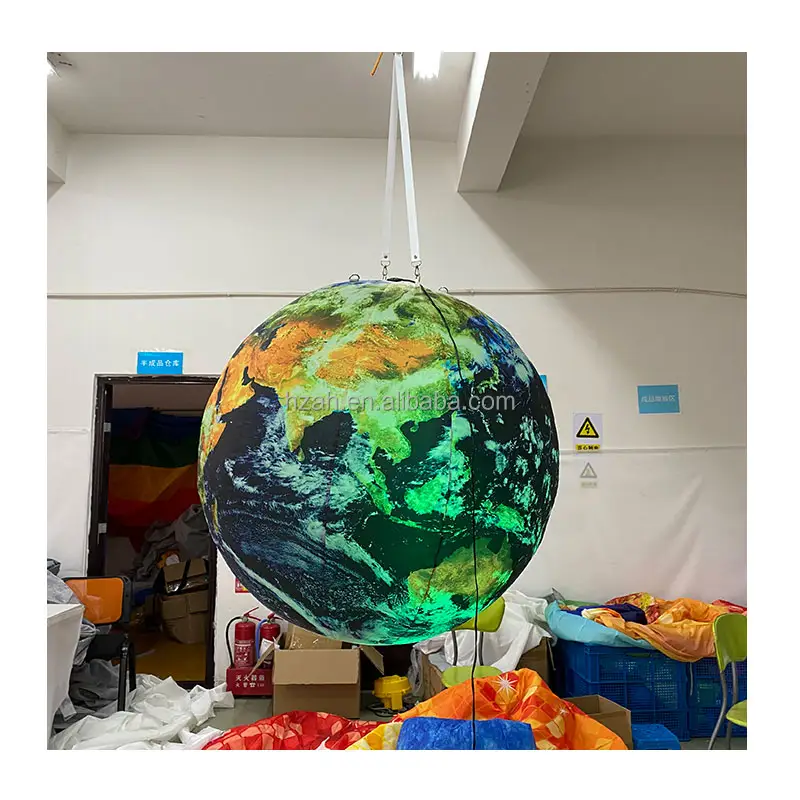Led light inflatable earth ball inflatable earth model balloon for advertising
