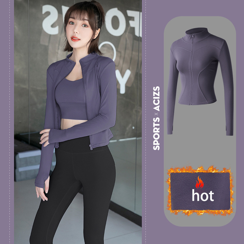 jacket thickened type purple