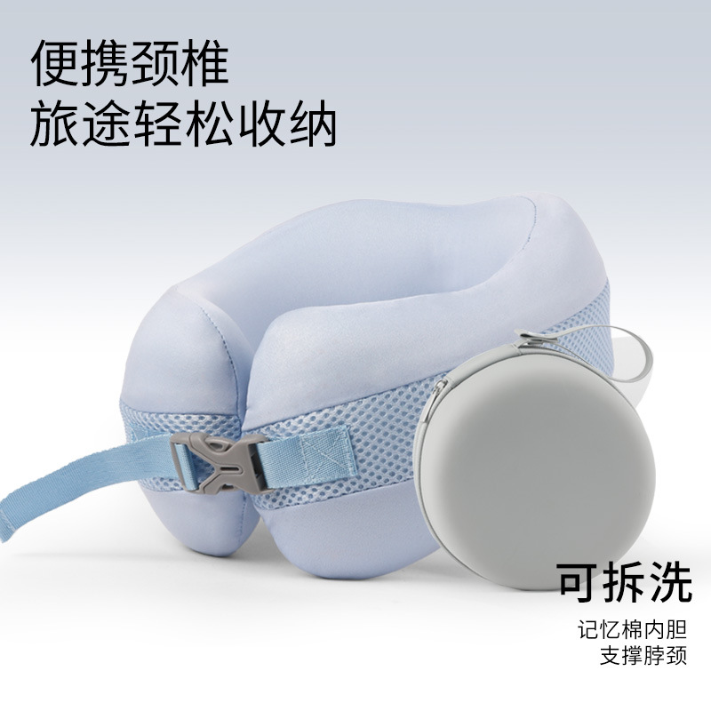 หมอนเดี่ยวกล่องกลม-สีน้ำเงิน