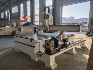 Personalización de soporte Automático 1325 CNC Enrutador de madera de 4 ejes Plano Cilíndrico Integración Máquina de grabado con eje giratorio - Product Image 5