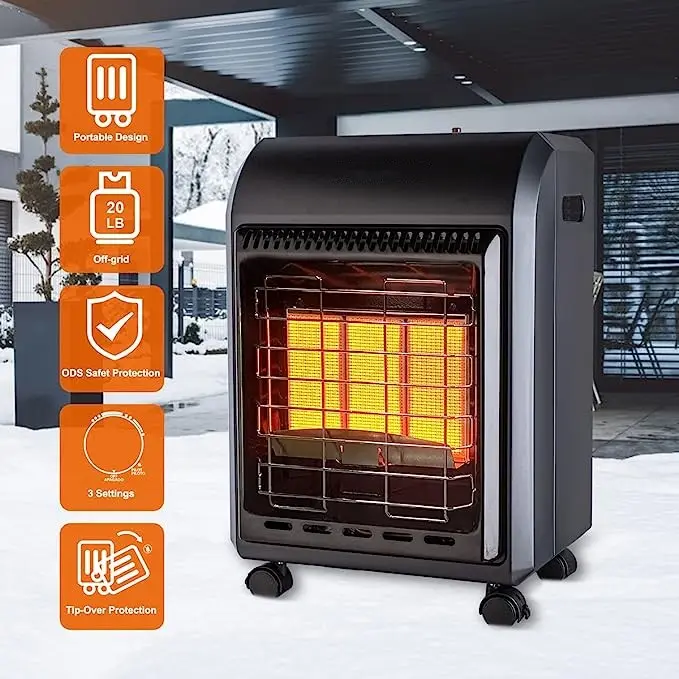Tragbare LPG Natural Indoor-Überhitzung schutz Raum gasheizungen für zu Hause Gasheizung China Gas Home Heater mit Gebläse
