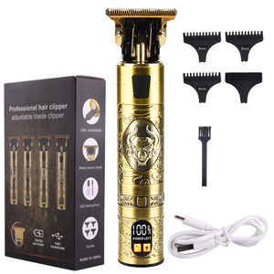 TZ-T015電気かみそりT9ブレードヘアトリマーオイルヘッドカービングヘアトリマーステンレススチールメンズ充電式電気トリマー