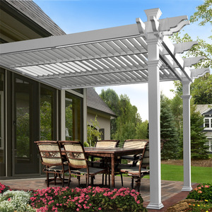 גווני גינה gazebo הגנה הגנה על אלומיניום סולארית חיצונית פרגולה אוהלים חשמלי תכונות עץ/פלסטיק/סגסוגת מרפסת שימוש
