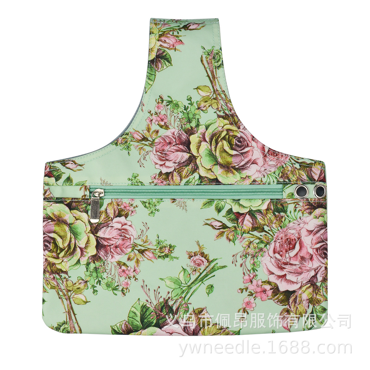 Green peony handbag