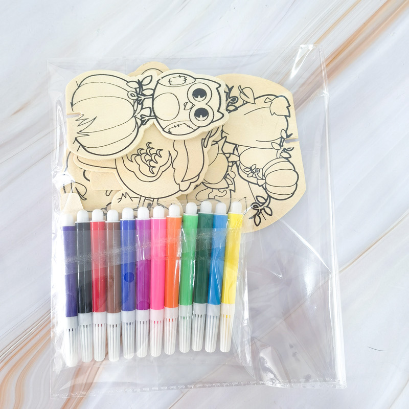 Oiseau et Pomme + 12 Stylos Aquarelle