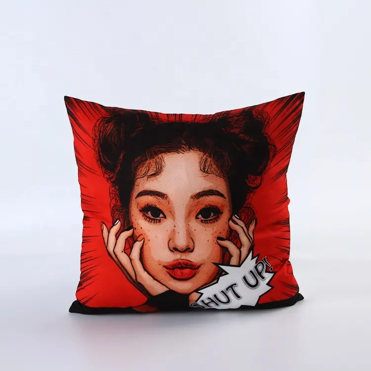 Modern Leather Photo Luxury Throw Pillow Case Cushion CoverためHome Sofa Digital Printed Customised Fashion Girl Vintage 3-4 BC