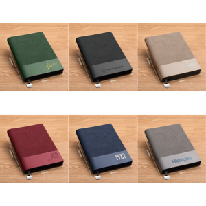 Longorgeous Low Moq Stock Artículos a granel Business Striped Soft Leather Note Book Páginas forradas Diario Cuaderno personalizado A5 - Product Image 2