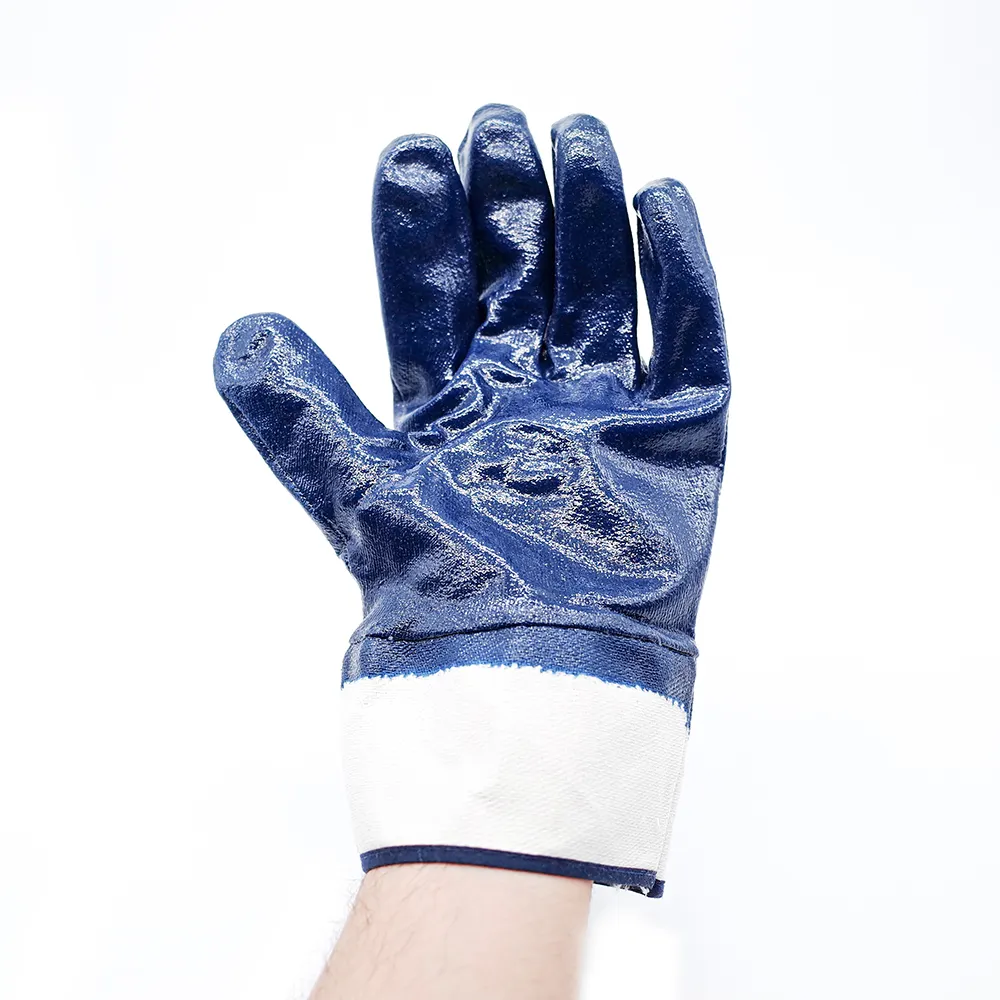 New Design High Quality Cotton Jersey Nitrile Nitrile Coated Work Gloves Wholesale