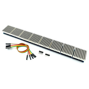 MAX7219 8*8 Dot Matrix LED-Anzeige 8 in einem roten Common Cathode Digital Tube Control Board-Modul mit Kabel - Product Image 3