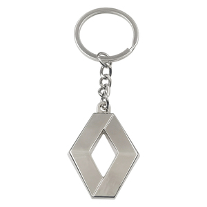 Designer Wholesale Fashion Zinc Alloy Metal Car Keychains <strong>Fancy</strong> Cut Out Customized Logos <strong>Key</strong> Fob for Renault