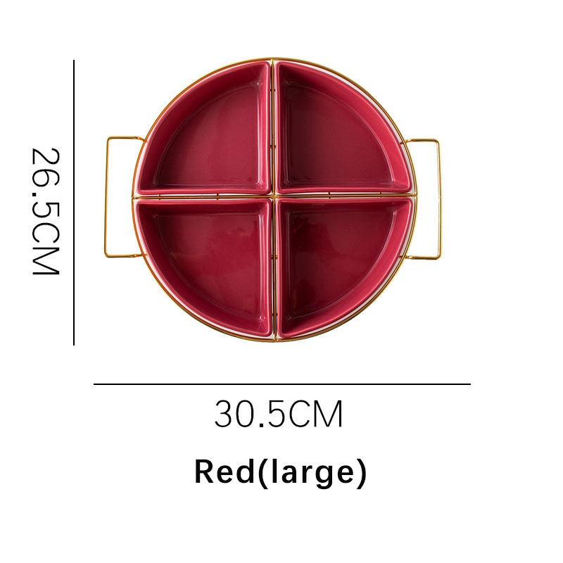 Grand rouge quatre compartiments
