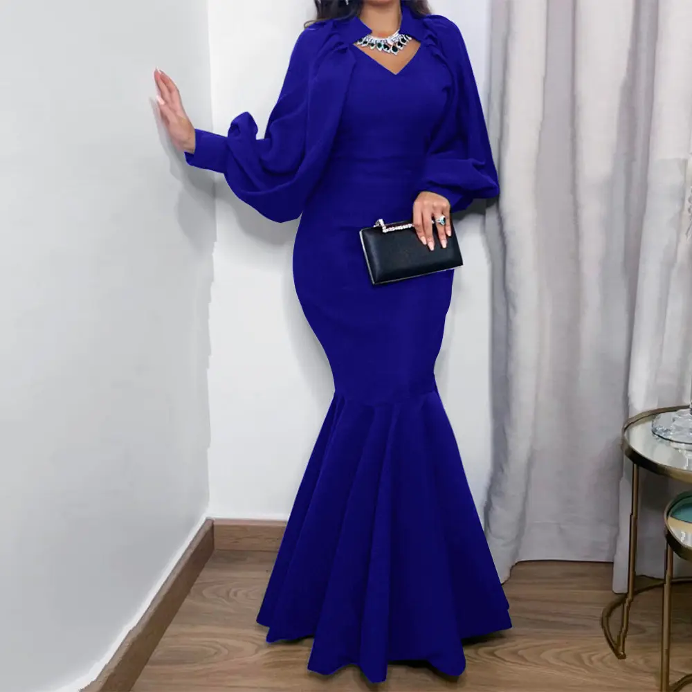 Hochzeits feier Kleid 2022 Frauen Dashiki Ankara Split Kleider Elegante Damen Kleidung Schlankes Langes Kleid