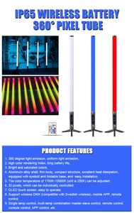 IP65 su geçirmez RGBWA LED 360 tüp işıkları otel kullanımı için kablosuz uzaktan kumanda projeksiyon - Product Image 2