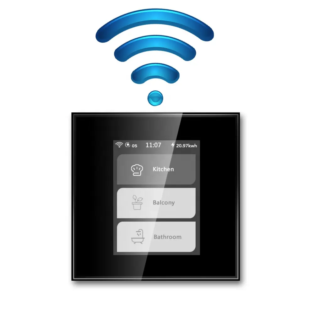 New Arrival Smart Wall Switches Easy Install Electric Touch screen switch Code Scan Wifi Smart Switch